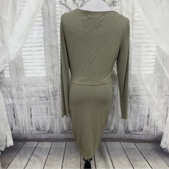 Ralph Lauren Sz 10 Green Tie-Waist Short Casual Mini Dress Long Sleeve Pullover - Picture 5 of 15